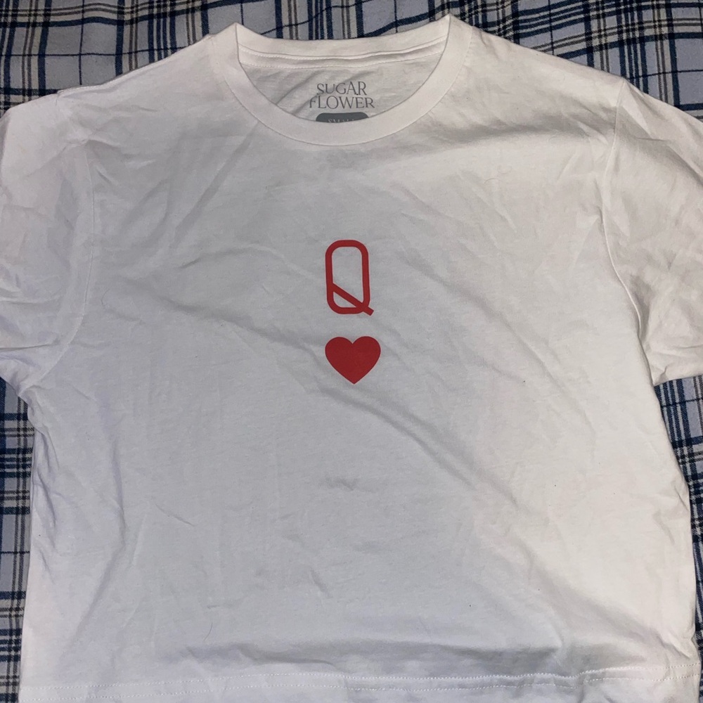 Sugar White T-Shirt with Red Design